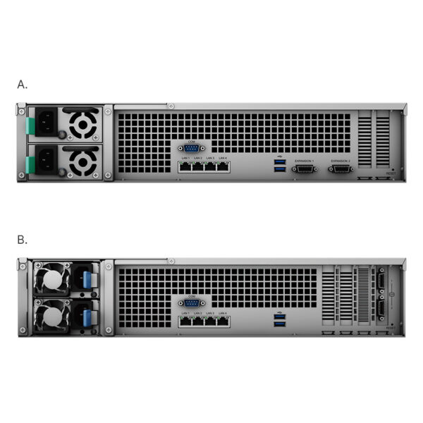 Synology RS3621RPxs 12-Bay 2U Rackmount NAS Storage (Intel Xeon D-1531 6 Core Processor (Up to 2.7Ghz), 8GB ECC, 4 x GbE, Redundant Power)