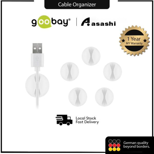 Goobay Cable Management 1 Slot 5pcs White 95183 / Black 95040