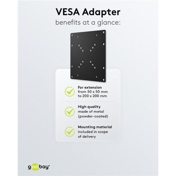 Goobay WH TV VESA Adapter for TV Wall Mount (Max: 200x200) 63267