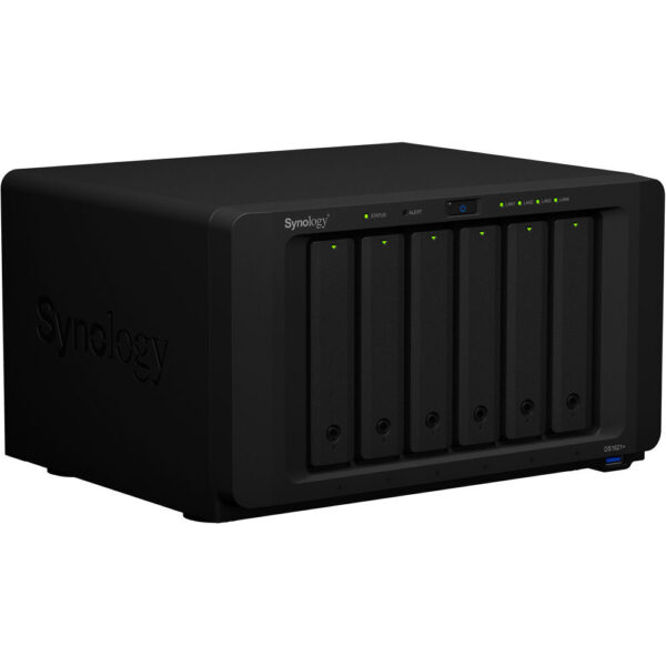 Synology DS1621+ 6-Bay NAS Storage (AMD Ryzen V1500B Quad Core 2.2 GHz, 4GB D4 ECC, 4 x GbE)