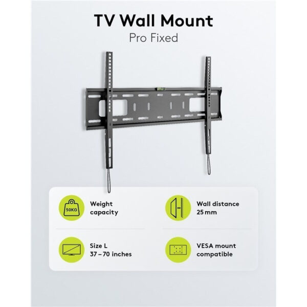 Goobay WH FIXED Pro TV Wall Mount M (32"-55") 49890 / L (37"-70") 49891 / XL (43"-100") 49892 - Black
