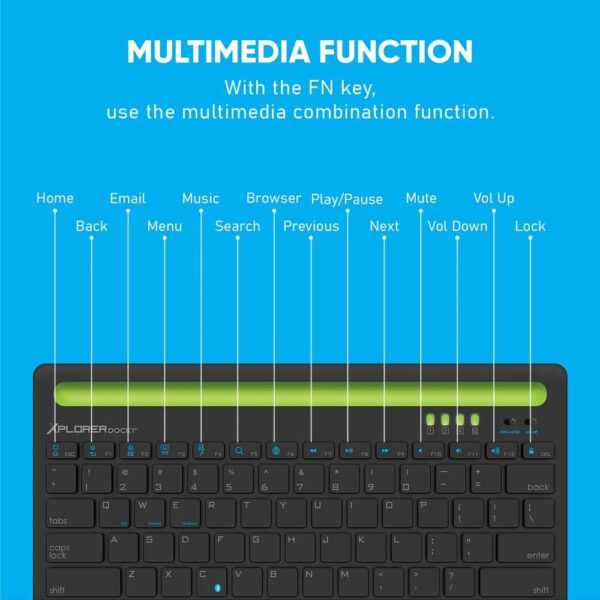 Alcatroz Xplorer Dock 1 Multi-Device Bluetooth Keyboard