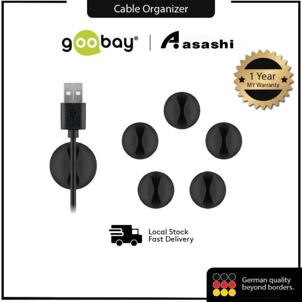 Goobay Cable Management 1 Slot 5pcs White 95183 / Black 95040