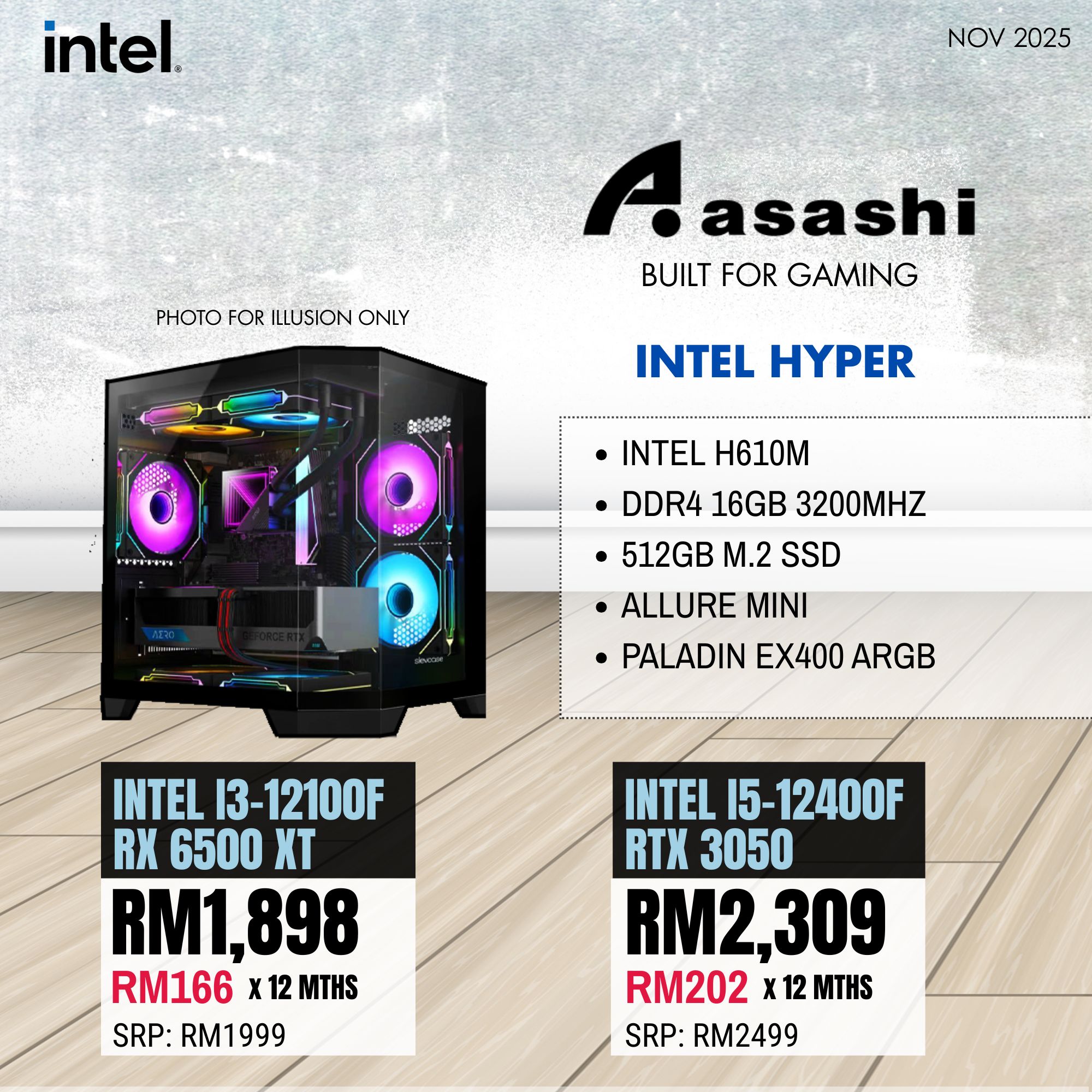 Intel Hyperdesk INTEL HYPER- Intel Core i3-12100F Radeon RX 6500 XT OC | Intel Core i5 ...