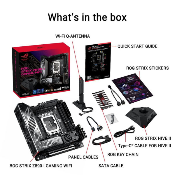 ASUS ROG STRIX Z890-I GAMING WIFI (LGA1851) ITX Motherboard