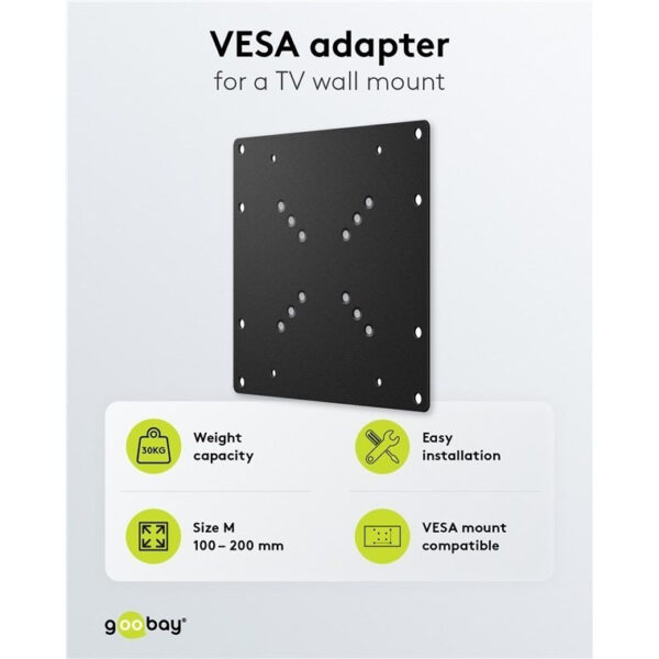 Goobay WH TV VESA Adapter for TV Wall Mount (Max: 200x200) 63267