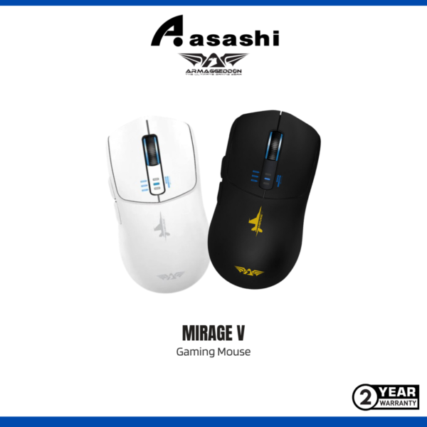 Armaggeddon Mirage V Bluetooth 5.0 Wireless 2.4G Rechargeable 10000 CPI Gaming Mouse