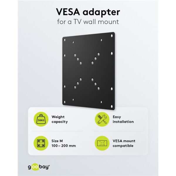 Goobay WH TV VESA Adapter for TV Wall Mount (Max: 400x400) 60134