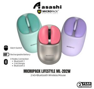 Micropack Lifestyle 2.4G+Bluetooth Wireless Mouse ML-202W