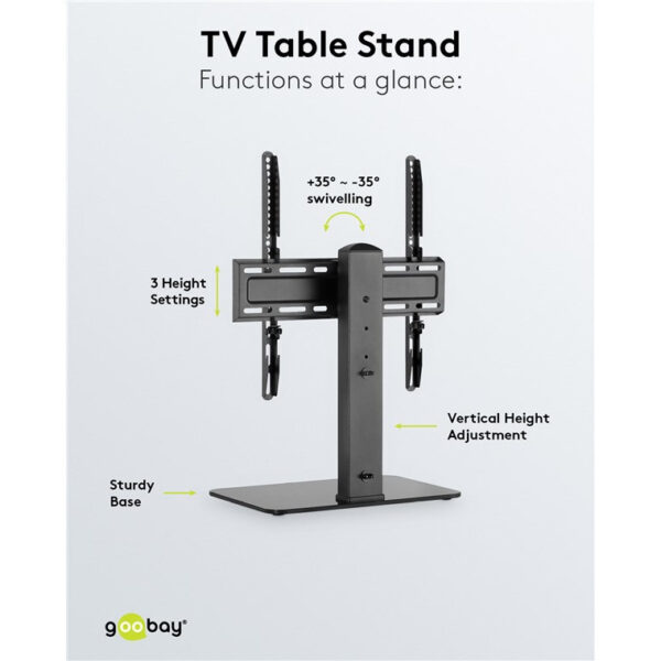 Goobay TV Stand Basic Fix Mono (32"-55") 58524 - Black