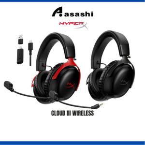 HyperX Cloud III Wireless - Gaming Headset (Black/Red)