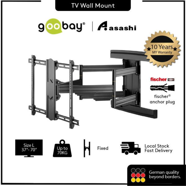 Goobay WH FULLMOTION Pro TV Wall Mount L Wide Range (37"-70") 49935 - Black