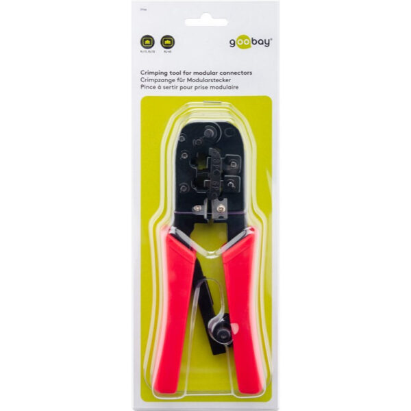 GOOBAY Crimping Tool for Modular Connectors RJ11 RJ12 and RJ45 77146