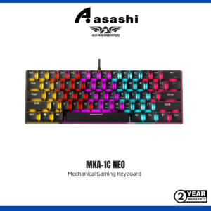 c58a12d8b769e472cb8024552d3d9b39.png Armaggeddon MKA-1C Neo (61 Keys) Clicky / Tactile / Linear Mechanical Gaming Keyboard - Blue Switch