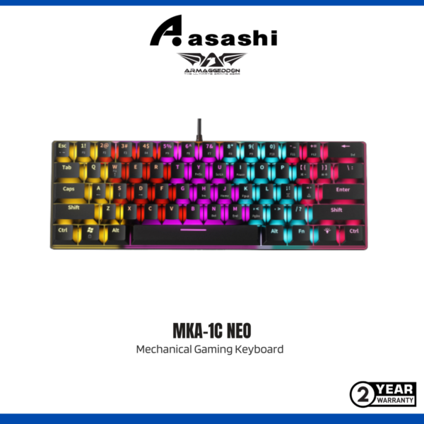 Armaggeddon MKA-1C Neo (61 Keys) Clicky / Tactile / Linear Mechanical Gaming Keyboard - Blue Switch