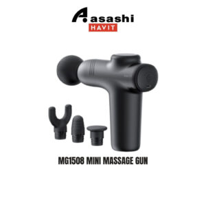 c81350bc0ce11df118342564181ebca4.jpeg HAVIT Mini Massage Gun MG1508 Conversion Brushless Motor Low Noise 4 Massage Heads 3 Speed Smart Power Off