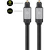 Goobay Toslink Digital Audio Connection Cable (1.5m / 3m / 5m) 77125 77137 77141