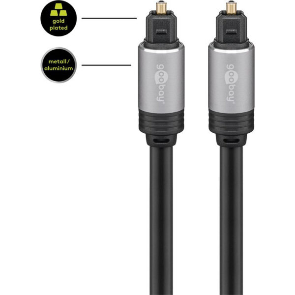 Goobay Toslink Digital Audio Connection Cable (1.5m / 3m / 5m) 77125 77137 77141