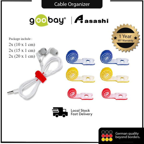 Goobay Cable Management Hook & Loop SET 6-Pcs 70687