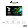 Acer CS272 27" IPS 60Hz HDR10 Smart Monitor (HDMIx3/ AUXO/ LAN/ USBx2) WebOS WIFI+BT Build-in SPK HAS Swivel Pivot