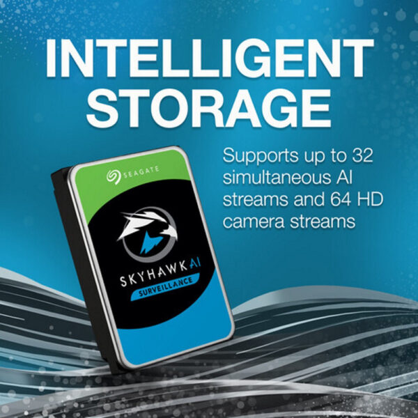 Seagate Skyhawk AI 3.5" Surveillance HDD - 7200RPM/ 256MB 5Yrs+3Yrs Rescue