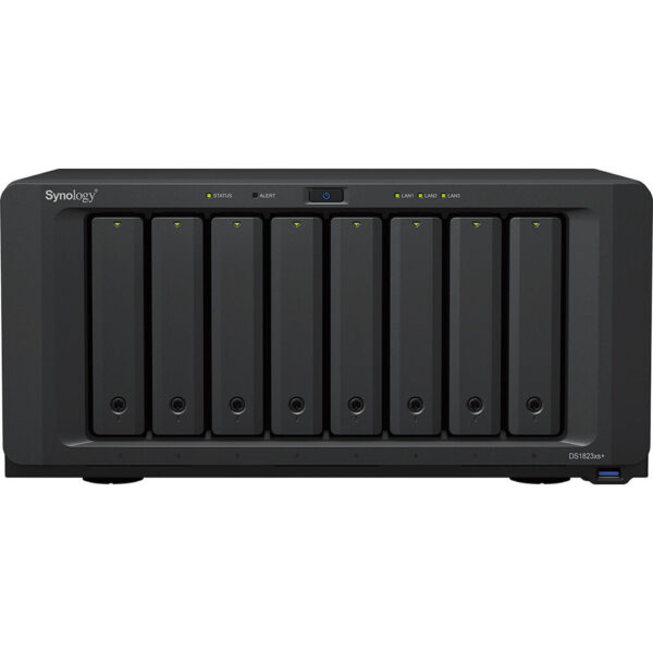 Synology DS1823xs+ 8-Bay NAS Storage (AMD Ryzen V1780B Quad Core 3.35 GHz, 8GB D4 ECC, 2 x GbE LAN, 1 x 10GbE LAN)