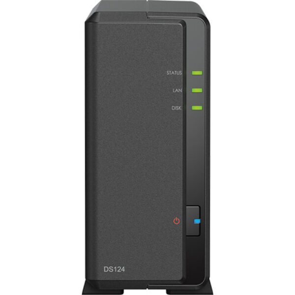 Synology DS124 1-Bay NAS Storage (Realtek RTD1619B Quad Core 1.7 GHz, 1GB DDR4, 1 X 1GbE)
