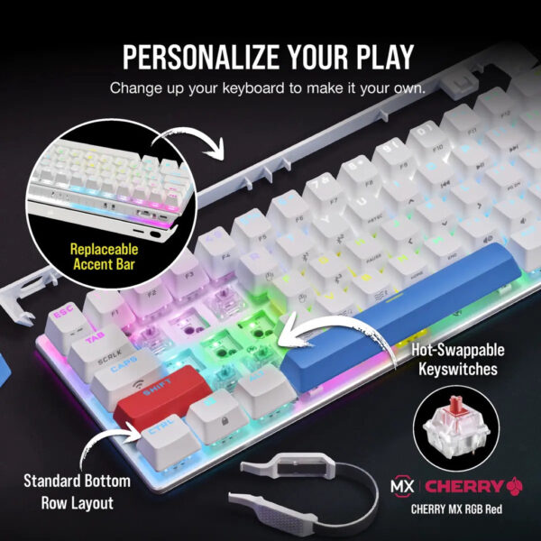 Corsair K70 PRO MINI WIRELESS RGB 60%, CHERRY MX Red CH-9189010-NA / CH-9189110-NA