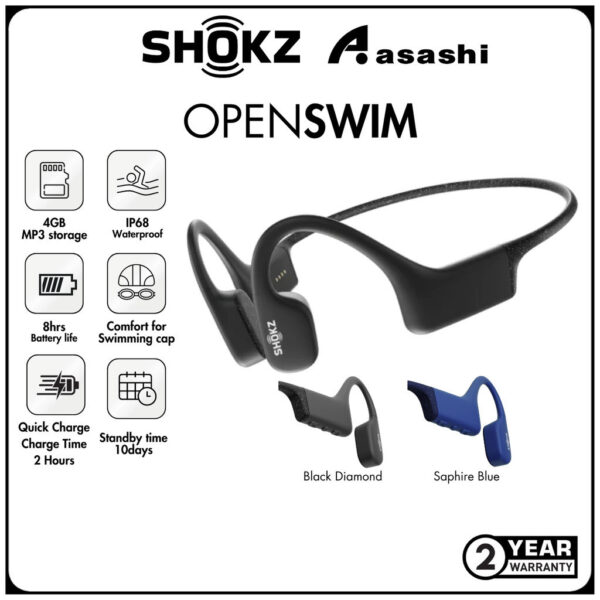 SHOKZ OpenSwim 4G Storage MP3 IP68 Waterproof Bone Conduction Headphones For Swimming ( S700 )