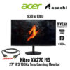Acer Nitro XV270 M3 27" FHD IPS 180Hz OC 1ms HDR10 Gaming Monitor (HDMIx2/ DP/ AUXO) Free-Sync Premium Built-in SPK HAS