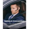 SHOKZ OpenComm 2 Bone Conduction Open-Ear Bluetooth Headset With Noise-Canceling Microphone