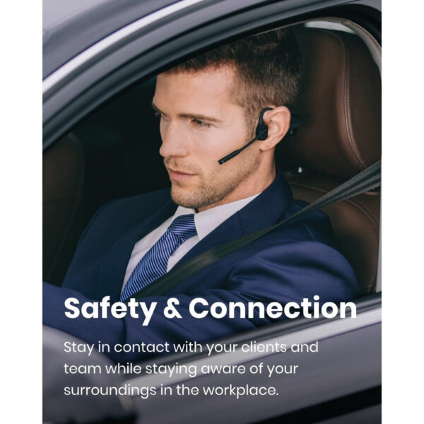 SHOKZ OpenComm 2 Bone Conduction Open-Ear Bluetooth Headset With Noise-Canceling Microphone