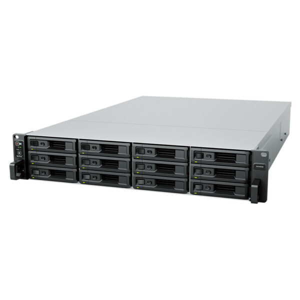 Synology RS3621RPxs 12-Bay 2U Rackmount NAS Storage (Intel Xeon D-1531 6 Core Processor (Up to 2.7Ghz), 8GB ECC, 4 x GbE, Redundant Power)
