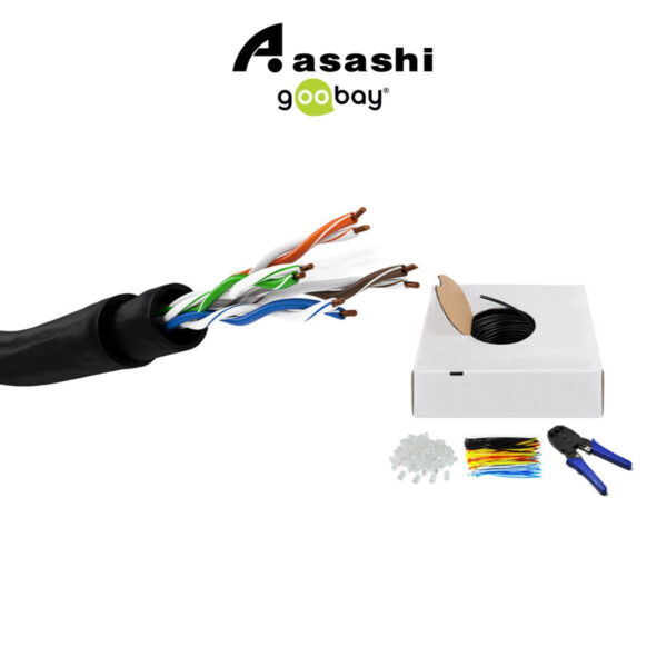 Goobay LAN CAT 6 OUTDOOR SOLID U/UTP CCA Set 94398 94399