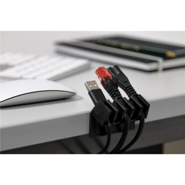 Goobay Cable Management 5 Slots Plastic 2pcs - Black 70433