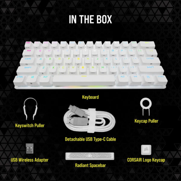 Corsair K70 PRO MINI WIRELESS RGB 60%, CHERRY MX Red CH-9189010-NA / CH-9189110-NA