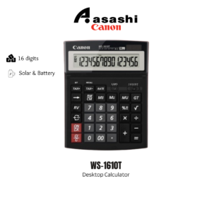 [Tax Calculation & Adjustable Display] CANON WS-1610T Desktop Original (16 Digits) Calculator
