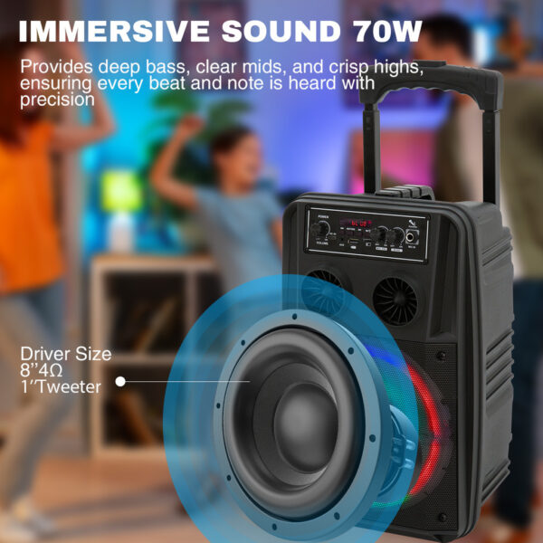 Vinnfier VF Tango 211 WMV TWS Wireless Portable Trolley Super Bass Home Party Karaoke Wireless Player With FM/TF/US