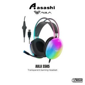 AULA S505 RGB Transparent Gaming Headset with Mic