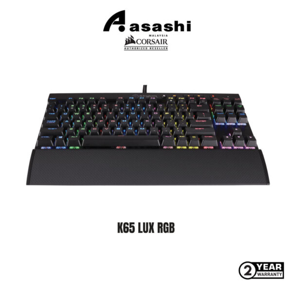 Corsair K65 LUX RGB TKL Compact Mechanical Gaming Keyboard - Cherry MX Red Switch CH-9110010-NA