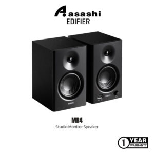 Edifier MR4 Studio Monitor Speaker - Balanced TRS Input | Headphone Output | Silk Film Tweeter | 4 Inch Woofer | 42W RMS