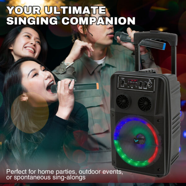 Vinnfier VF Tango 211 WMV TWS Wireless Portable Trolley Super Bass Home Party Karaoke Wireless Player With FM/TF/US