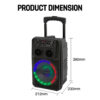 Vinnfier VF Tango 211 WMV TWS Wireless Portable Trolley Super Bass Home Party Karaoke Wireless Player With FM/TF/US