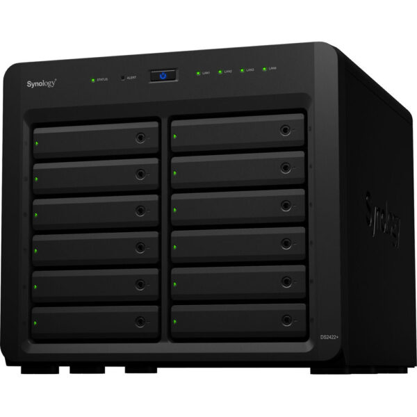 Synology Diskstation DS2422+ 12-Bays NAS Server (AMD Ryzen V1500B 2.2Ghz Quad Core Processor, 4GB DDR4 ECC RAM, 4 x Gbe Lan Port)