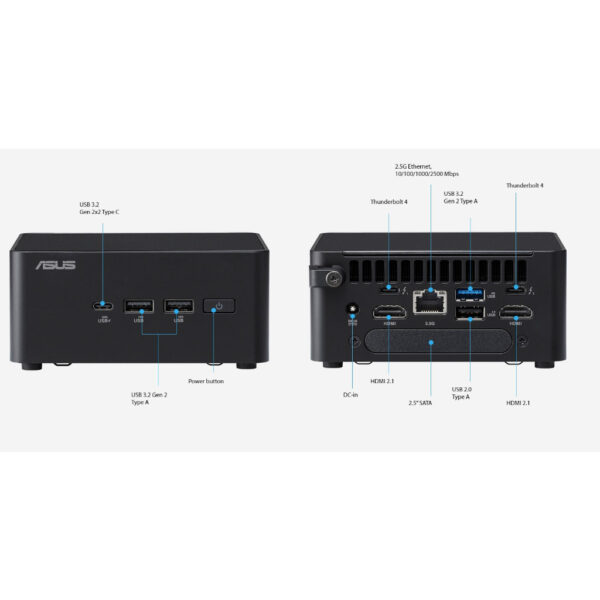 ASUS NUC 14 Pro Kit NUC14RVHU5 Mini PC Barebone DIY Desktop 14th Gen Raptor Lake Kingston NV3 DDR5