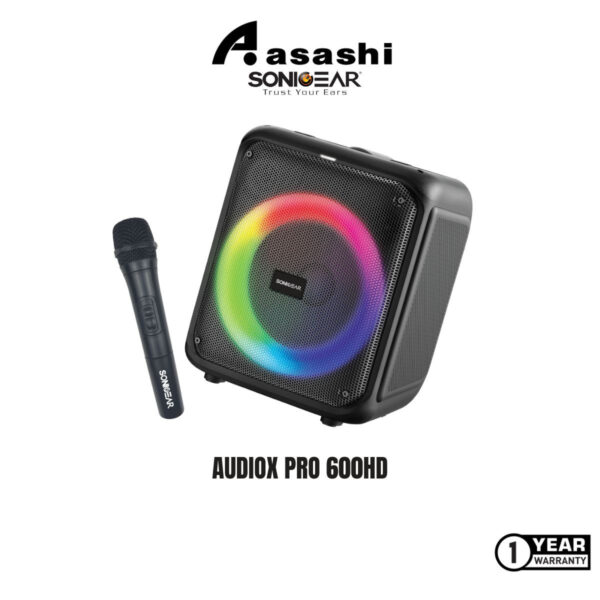 SonicGear Audiox PRO 600HD Portable Bluetooth Speaker with Phone Docking | Free Wireless Mic