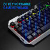 AULA F2023 RGB Gaming Keyboard Wired Membrane Switch Mechanical Feeling Aluminum Backplate Metal