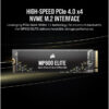 Corsair Force MP600 Elite 1TB / 2TB M.2 2280 PCIE Gen4 x4 NVMe SSD with Heatsink / without Heatsink