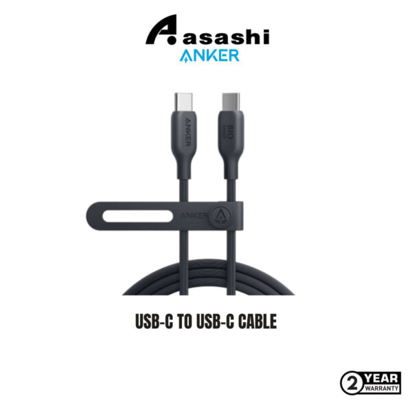 Anker 544 3ft / 6ft USB-C to USB-C Cable (Bio-Based 3ft / 6ft ) - Black