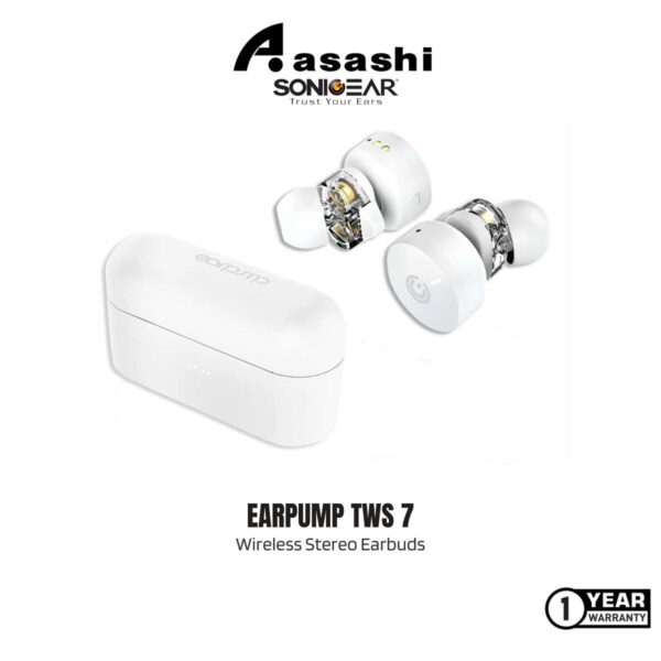 SonicGear Earpump TWS 7 HyperBass Wireless Stereo Earbud | 32 Hours Playtime | Dual Driver |